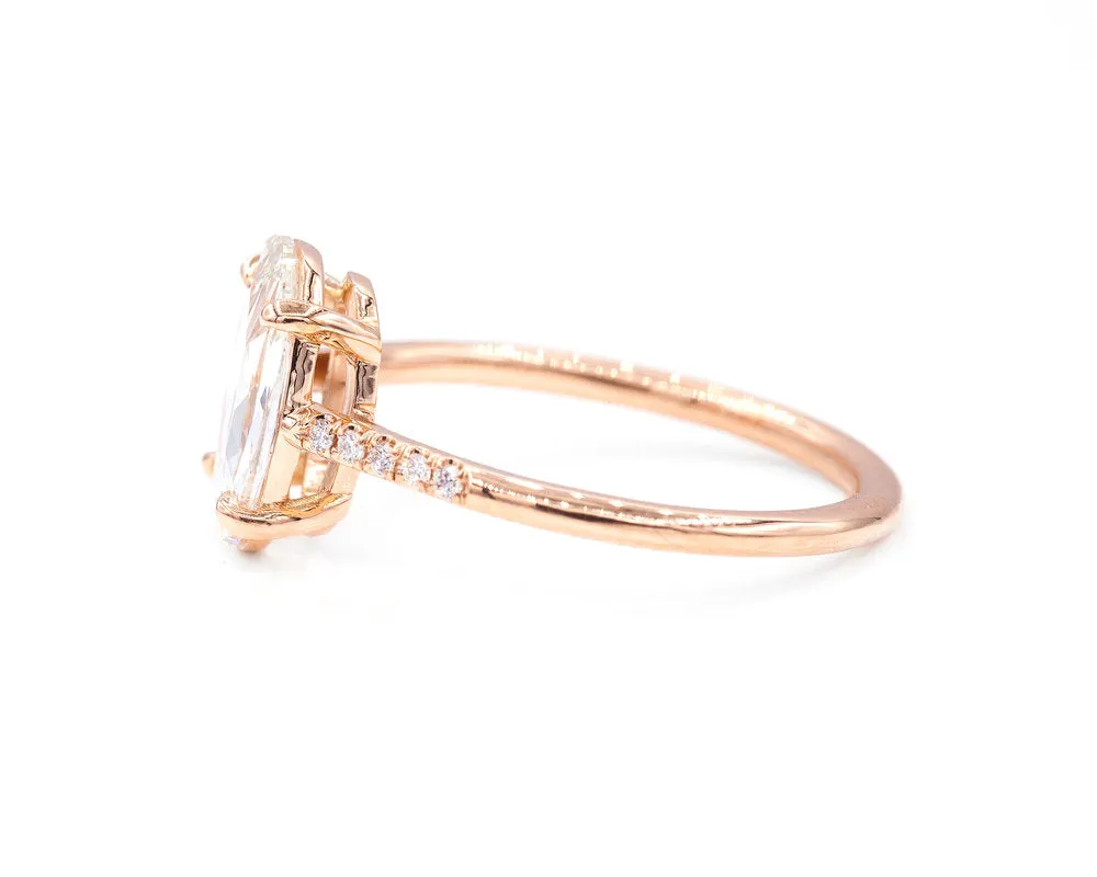 1.34-Carat Rose Cut Oval Diamond Ring