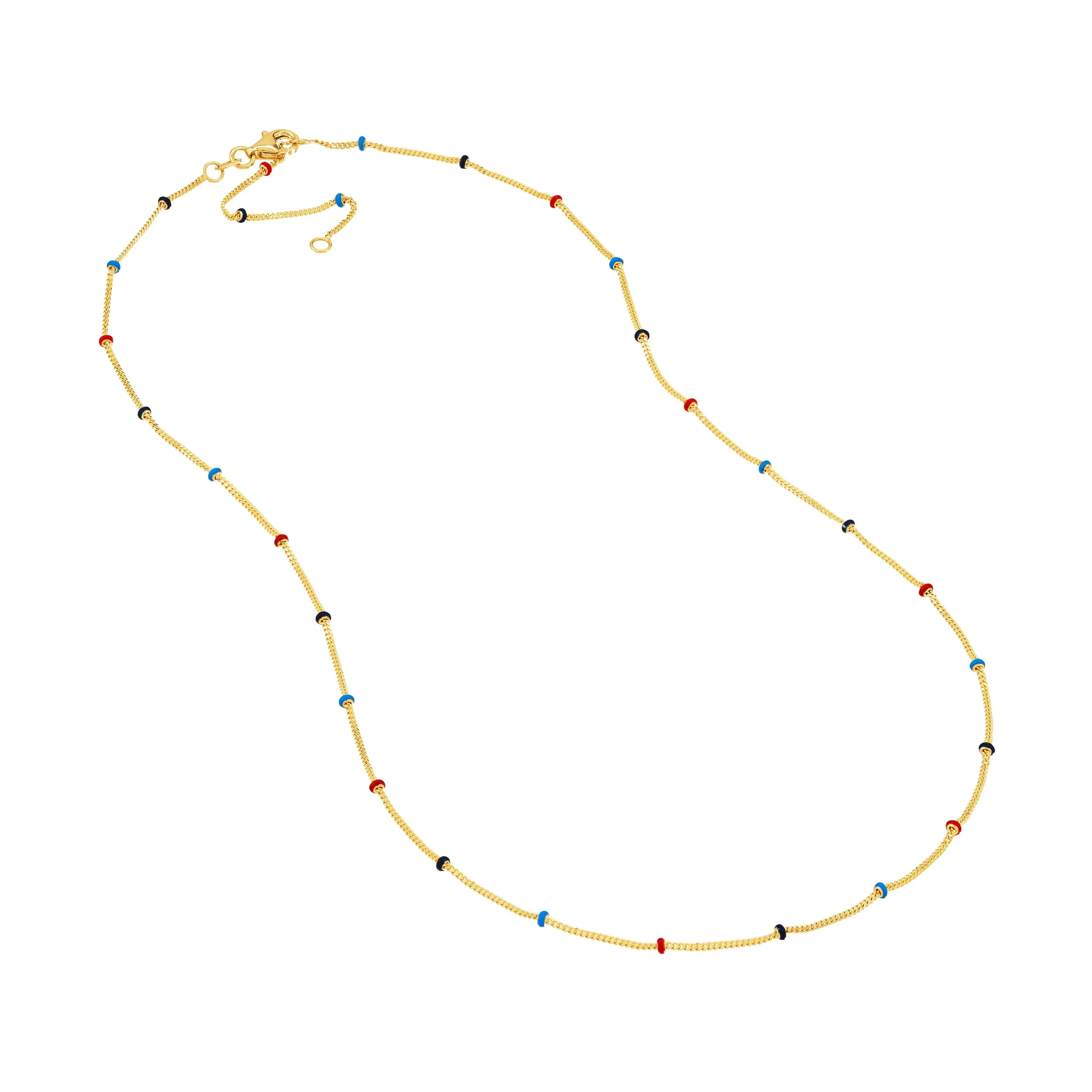 14K COLOR SATURN NECKLACE