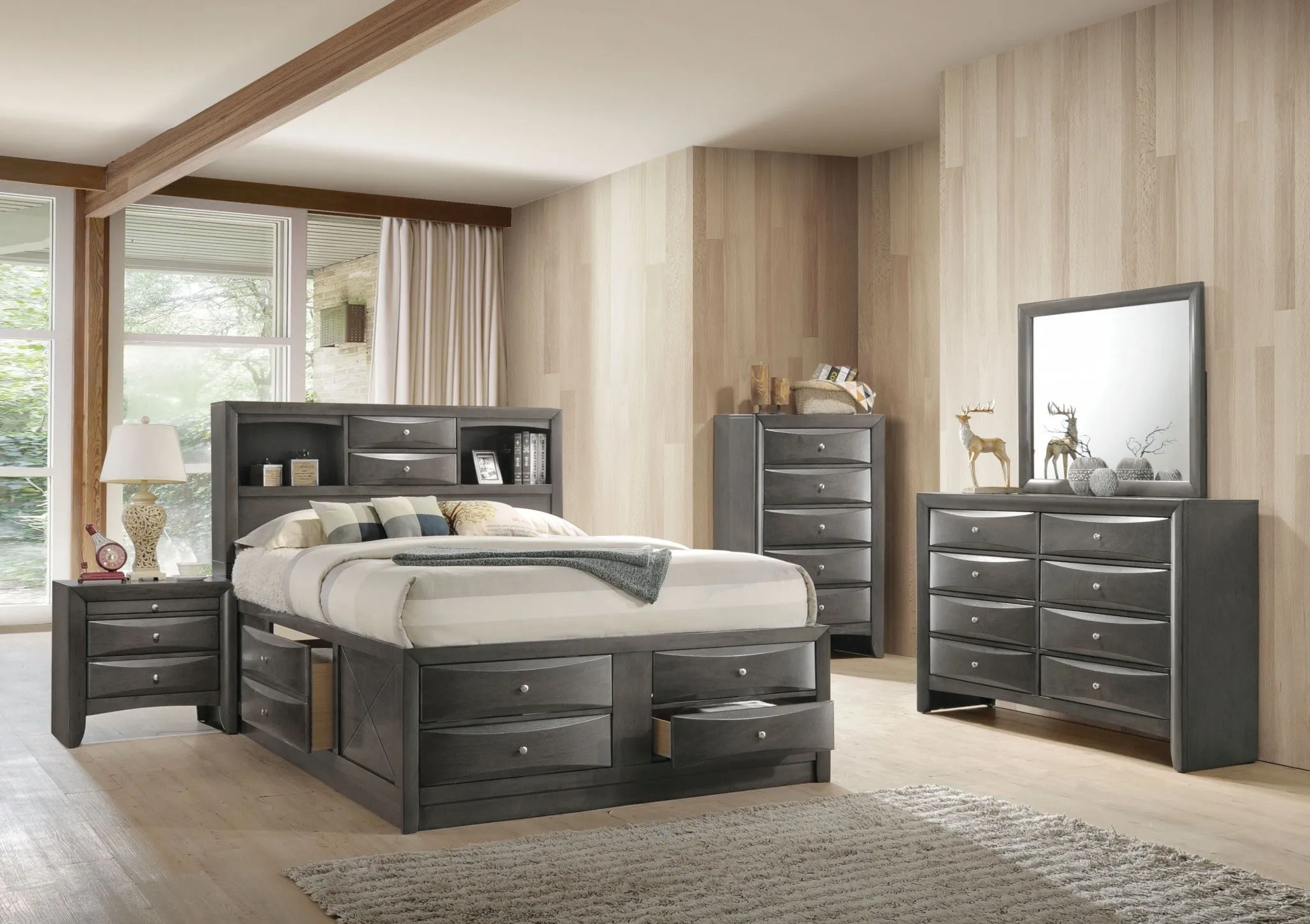 32 Gray Solid Wood