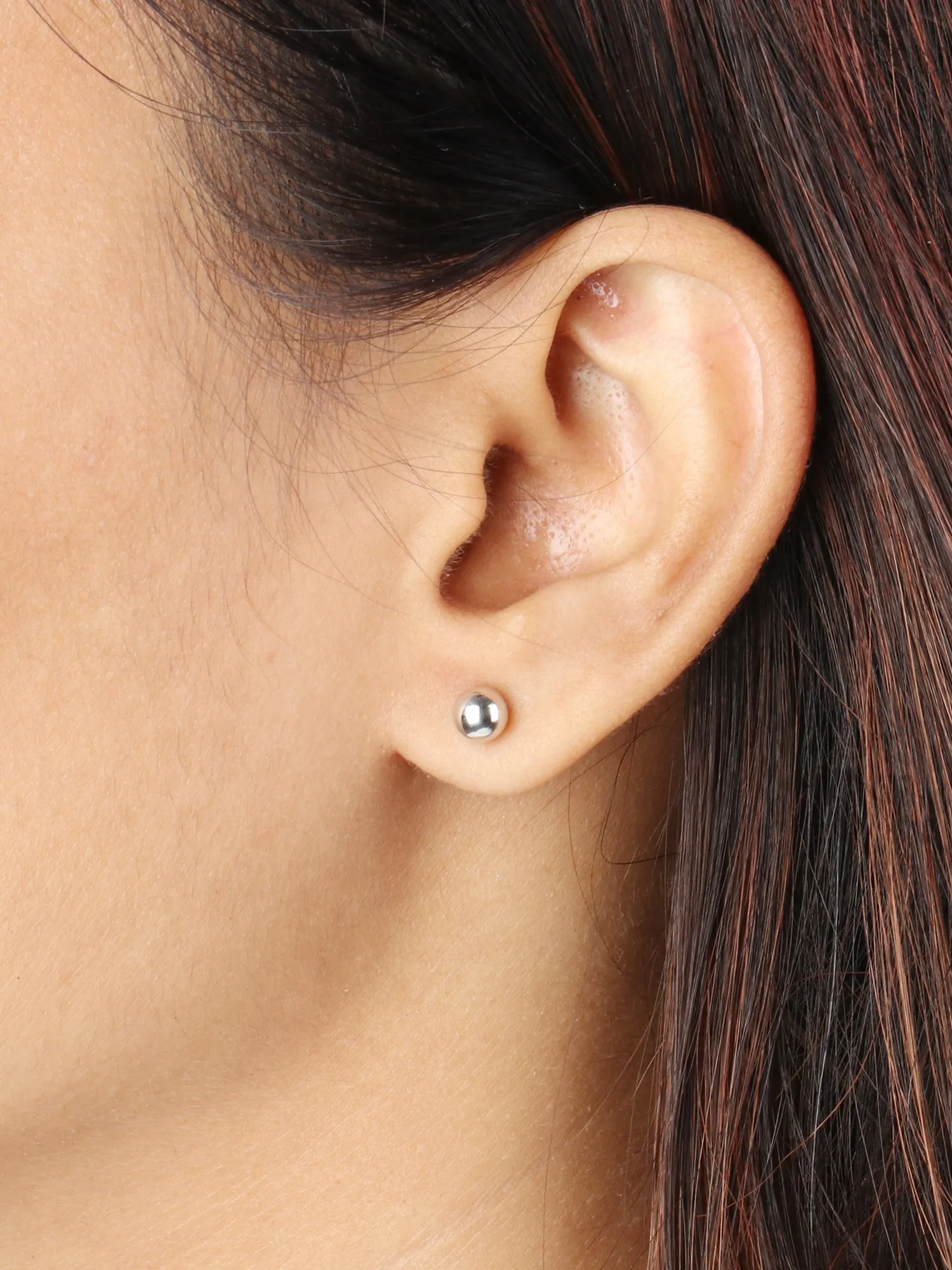 5 MM Silver Ball Stud Earrings