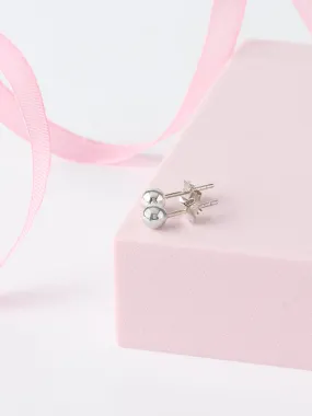 5 MM Silver Ball Stud Earrings