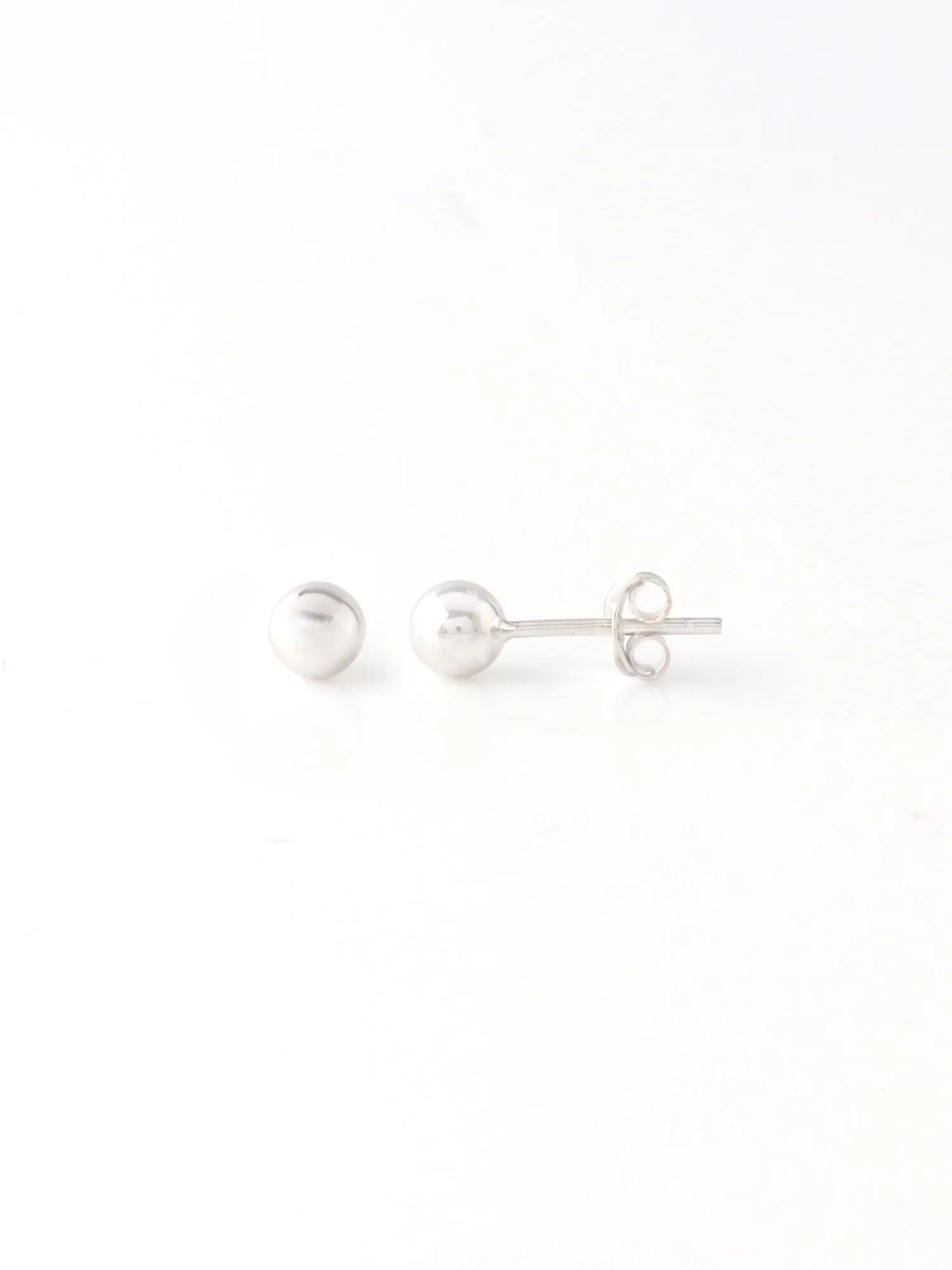 5 MM Silver Ball Stud Earrings