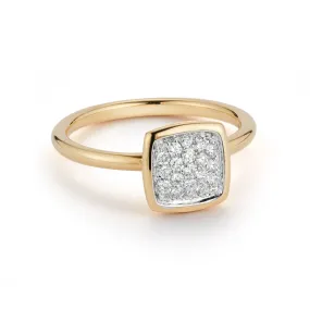 A & Furst - Gaia - Small Stackable Ring with Diamonds, 18k Yellow and White Gold