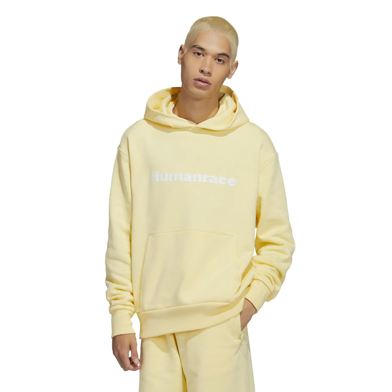 Adidas Originals Unisex PW Pharrell Williams Humanrace Basics Hoody Almost Yellow H46993