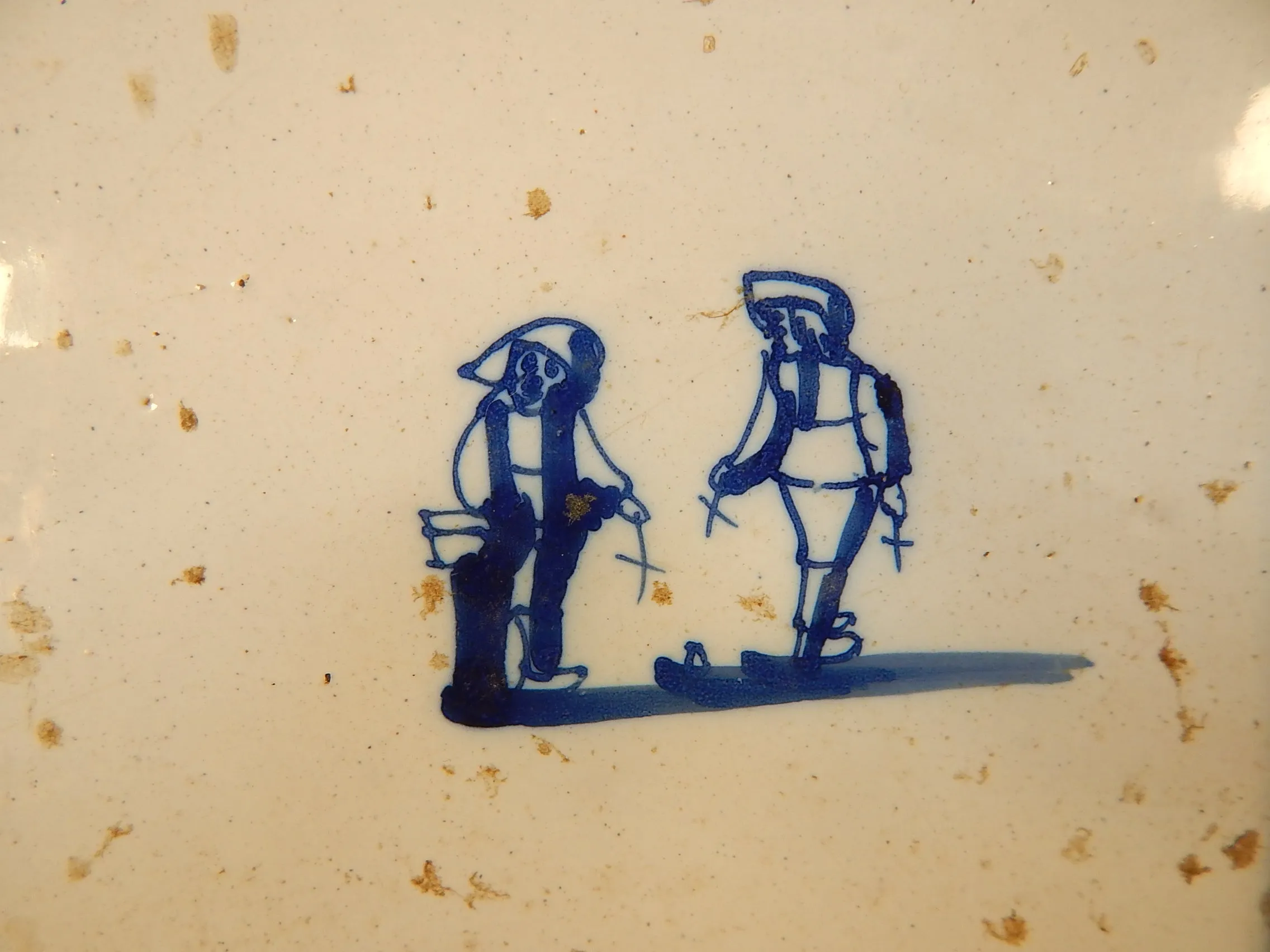 Antique Delft Children's Play Tile