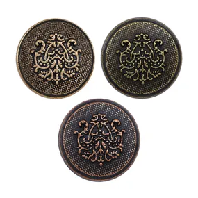 Antique Finish Royal Crest Metal Buttons for Coat/Suit/Sherwani