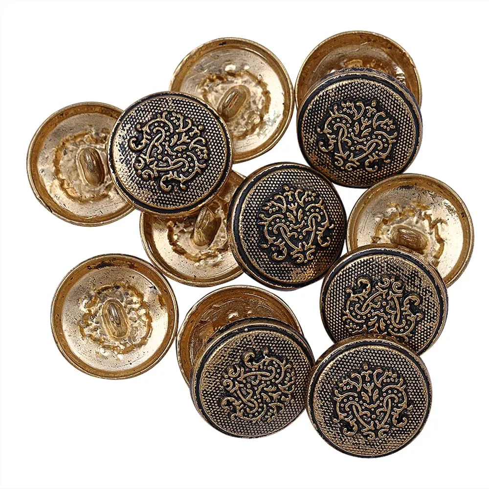 Antique Finish Royal Crest Metal Buttons for Coat/Suit/Sherwani