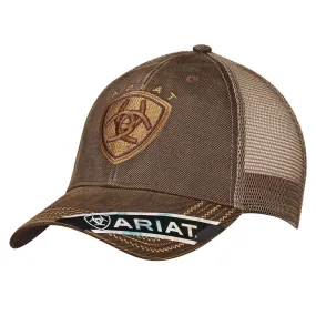 Ariat Men's Logo Oilskin Mesh Back Cap