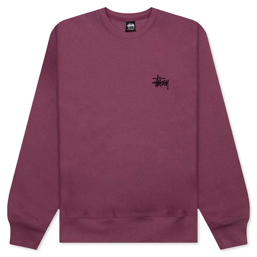 Basic Stussy Crew - Berry