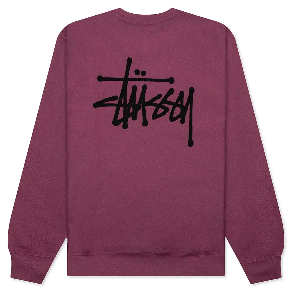 Basic Stussy Crew - Berry