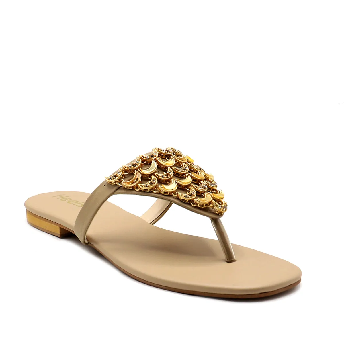 Beige Fancy Chappal 010104