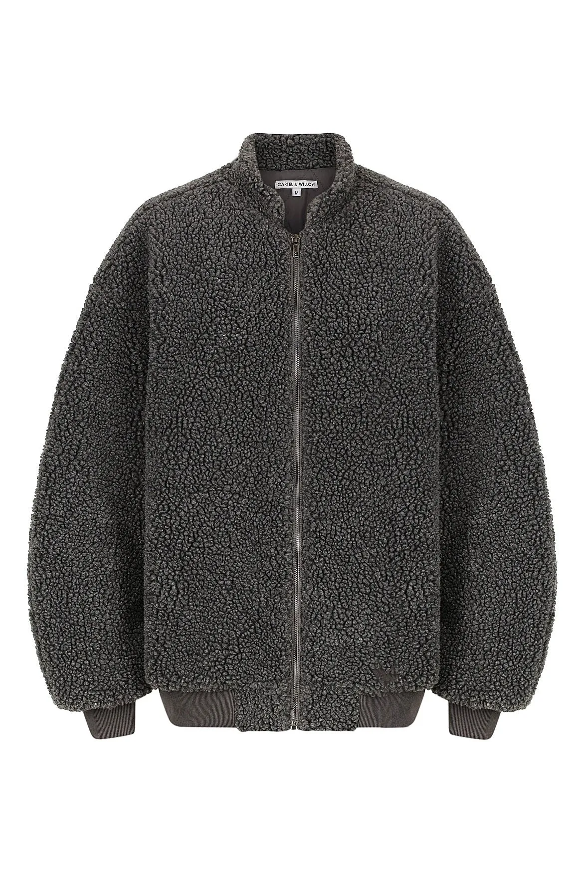 Brooklyn Graphite Sherpa Bomber Jacket