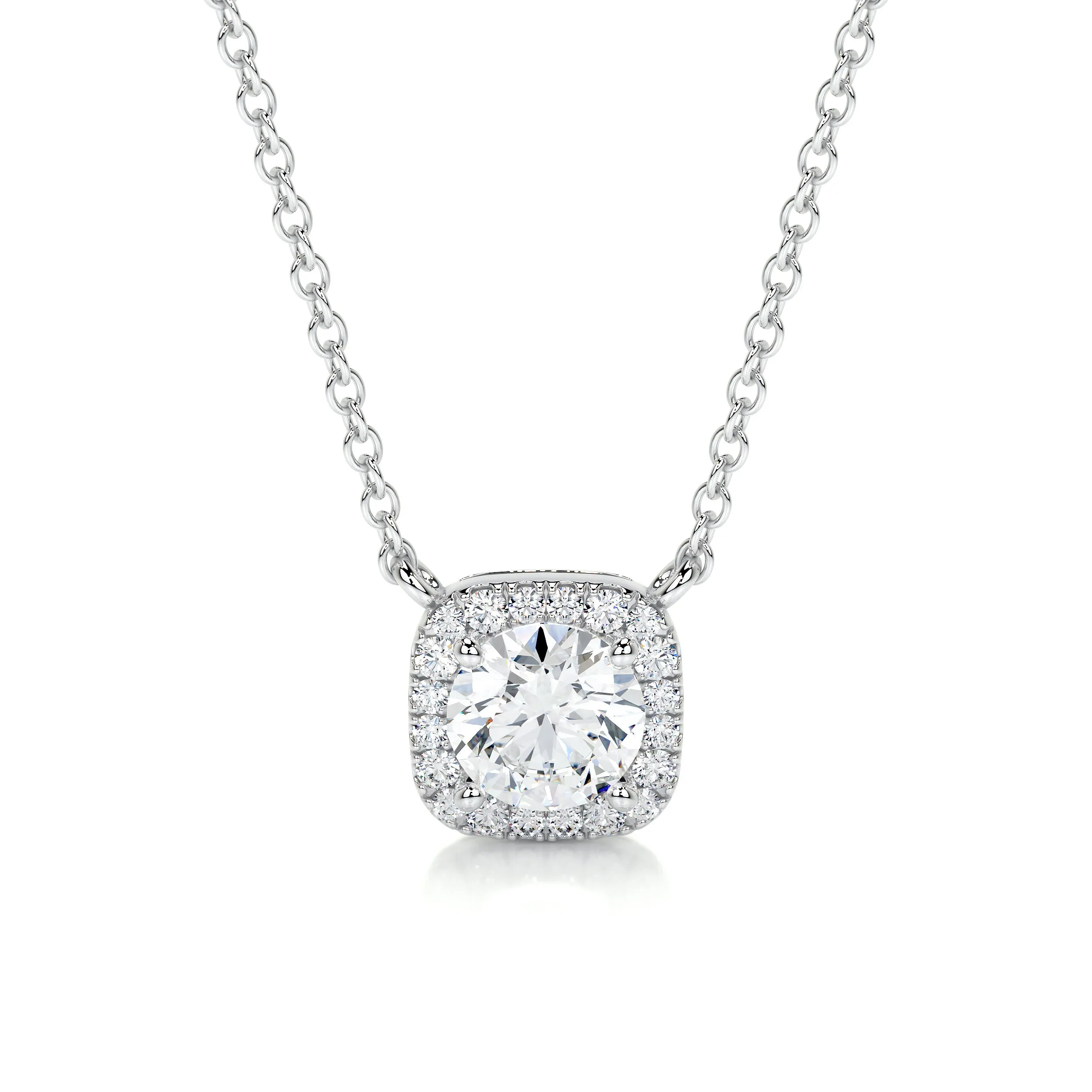 Claudia Diamond Pendant -14K White Gold