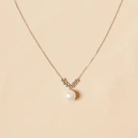 【Designer's Choice】6 1 Freshwater White Pearl Pendant with Adjustable Length Chain