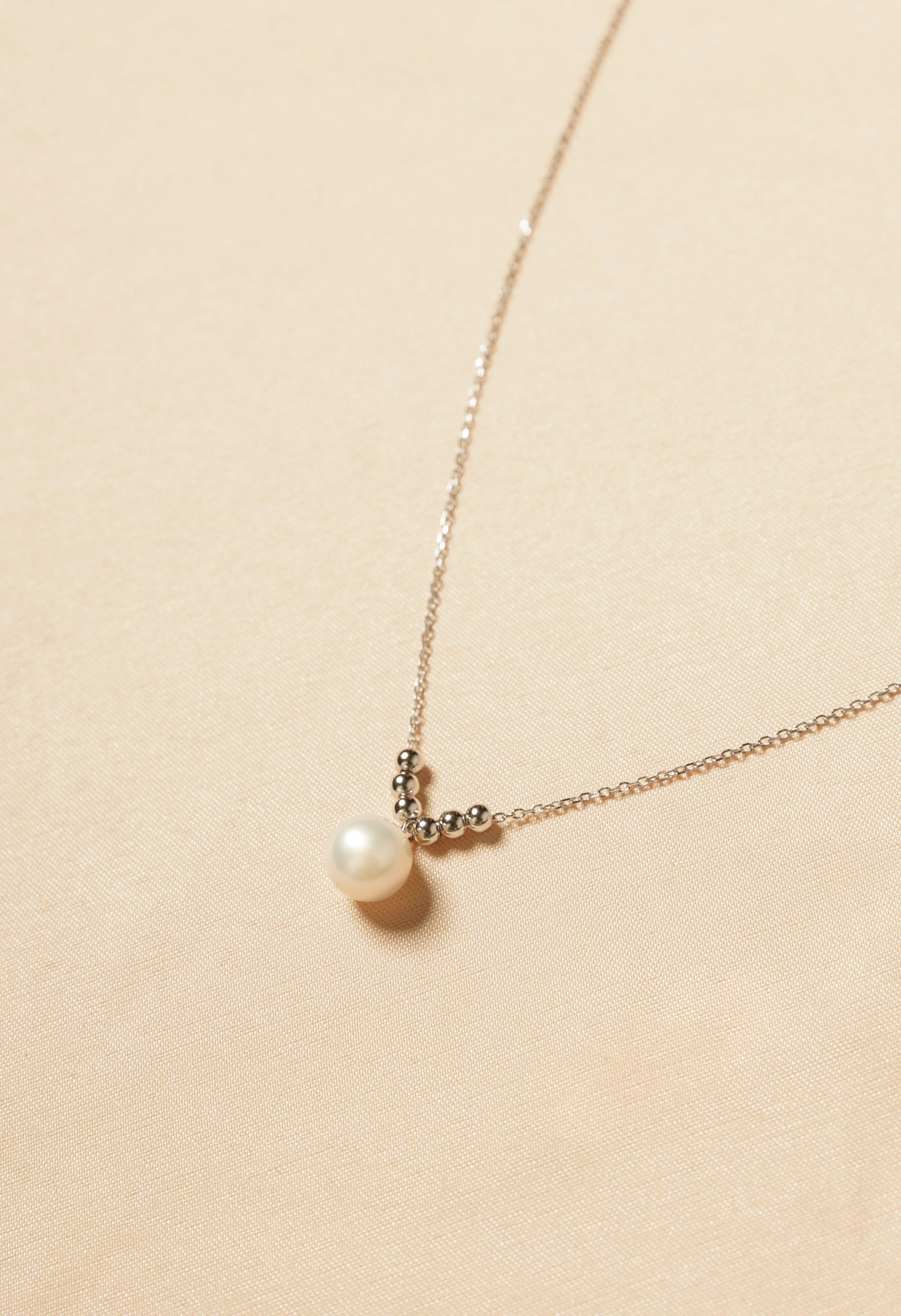 【Designer's Choice】6 1 Freshwater White Pearl Pendant with Adjustable Length Chain