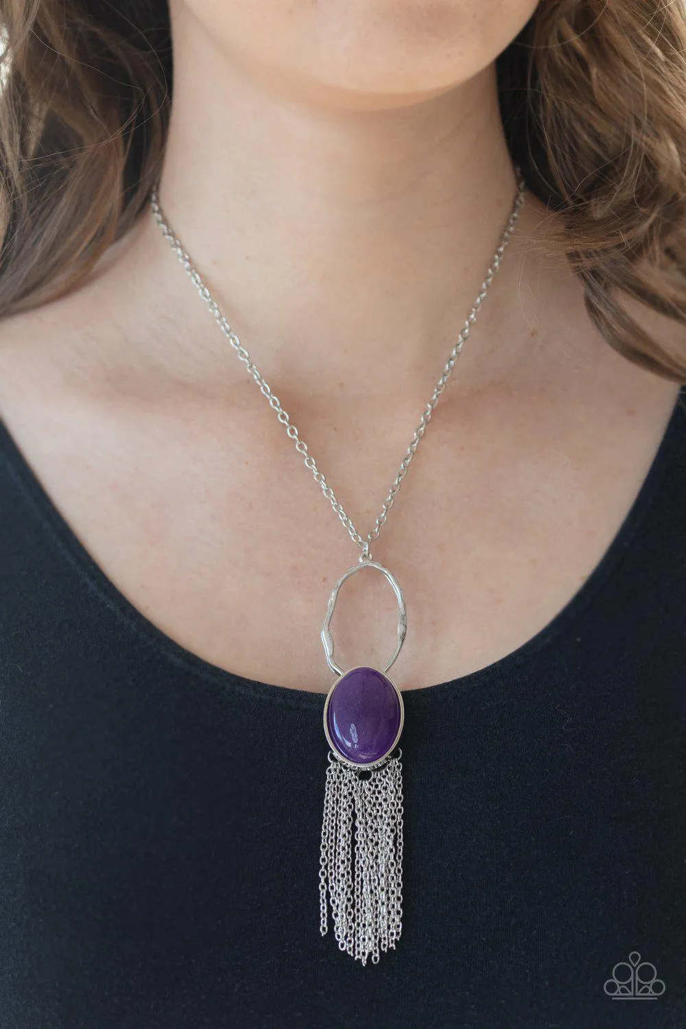 Dewy Desert Purple Stone Necklace - Paparazzi Accessories