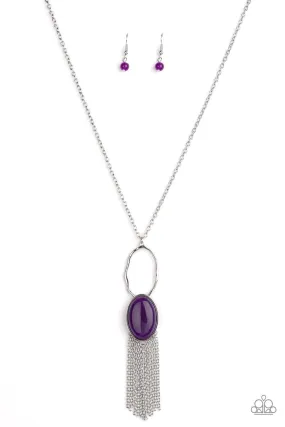 Dewy Desert Purple Stone Necklace - Paparazzi Accessories