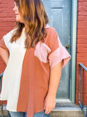 Festive Color Block Top PLUS