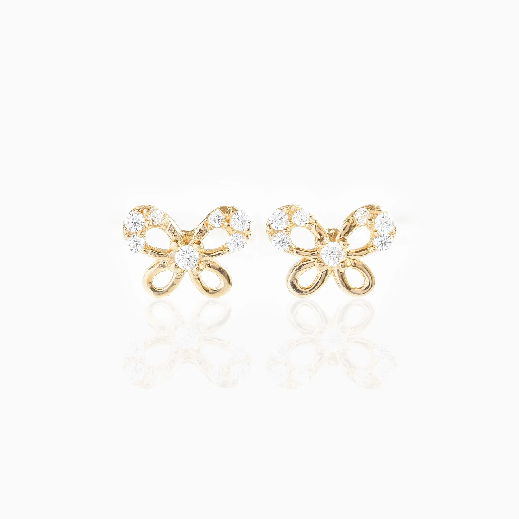 Fine Butterfly Bow Studs