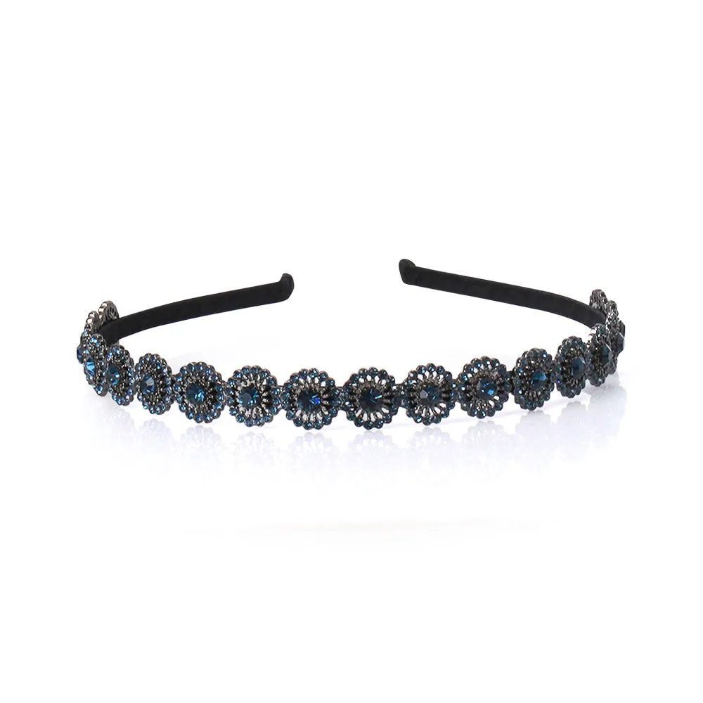 FLOWER STONE CRYSTAL HAIRBAND