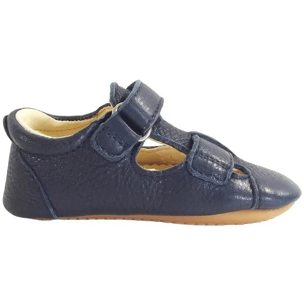 (G1140003-2) Leather slippers - Dark Blue