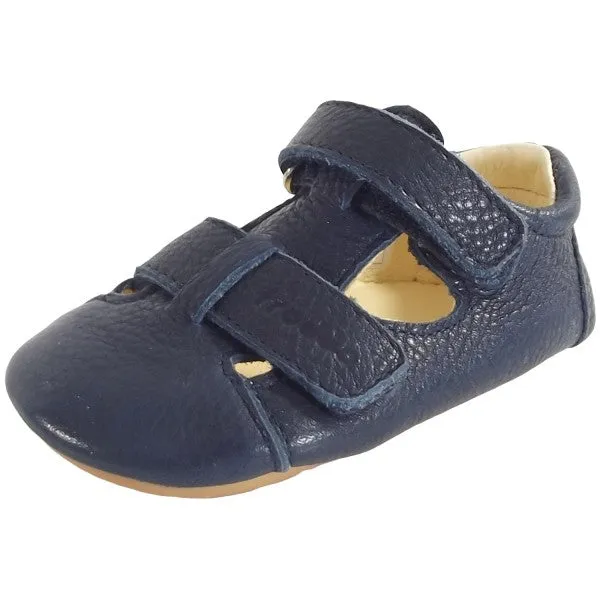 (G1140003-2) Leather slippers - Dark Blue