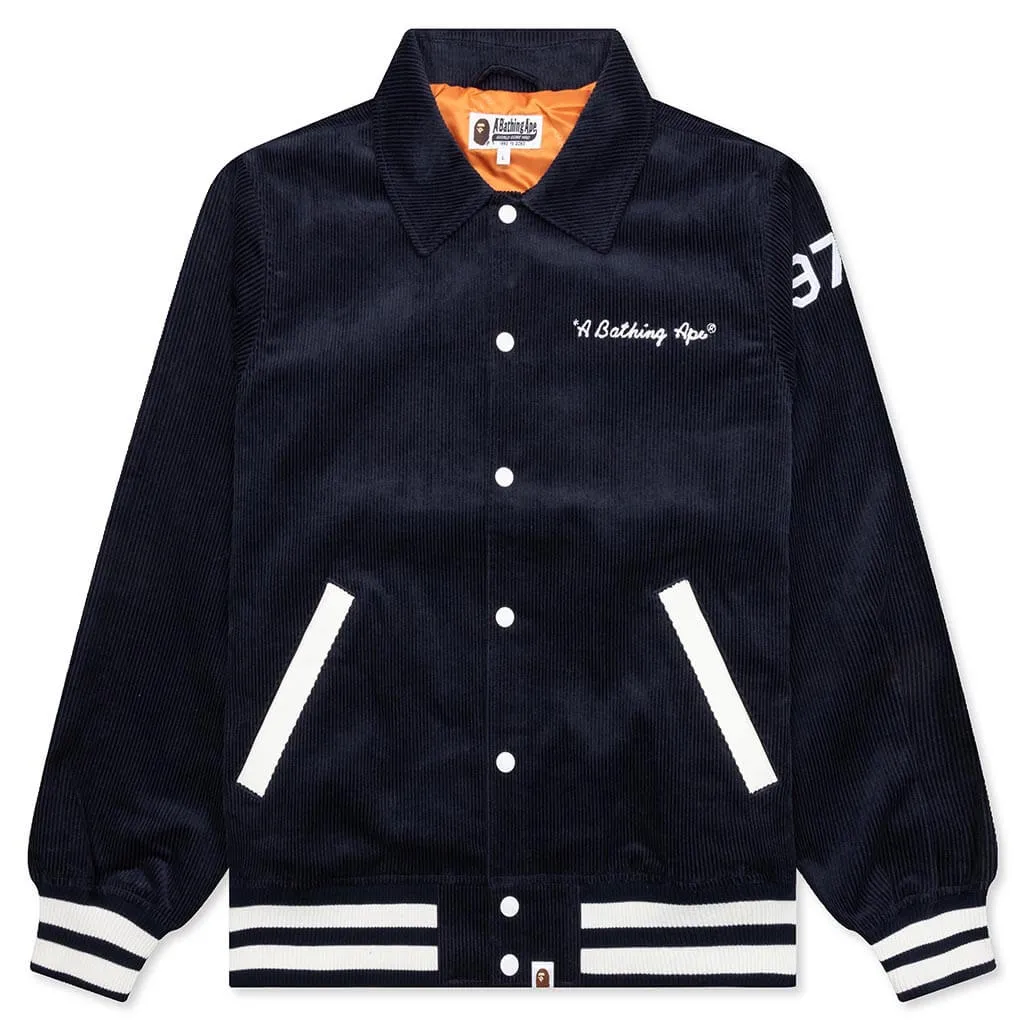 General Corduroy Varsity Jacket - Navy