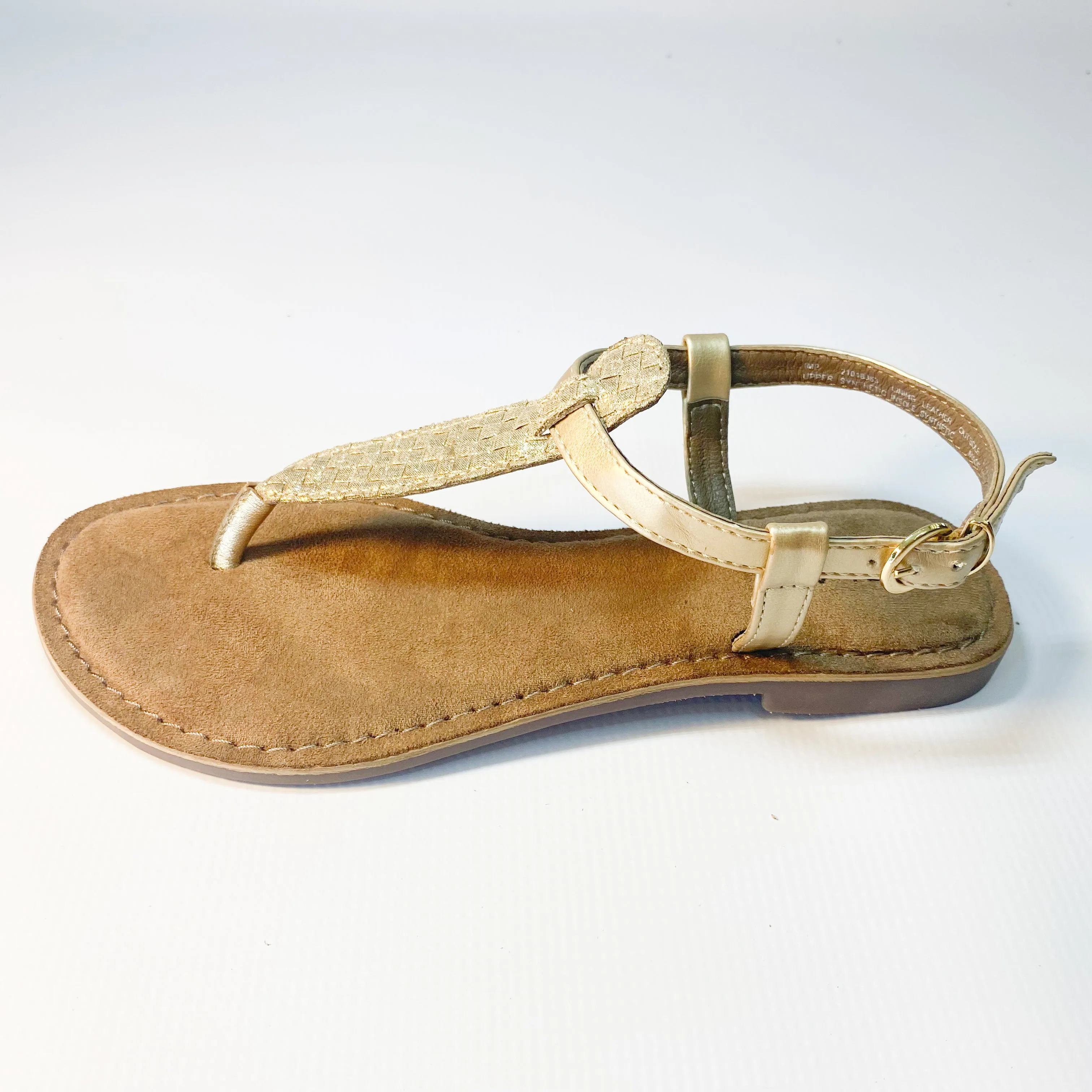 Gia leather gold weave sandal