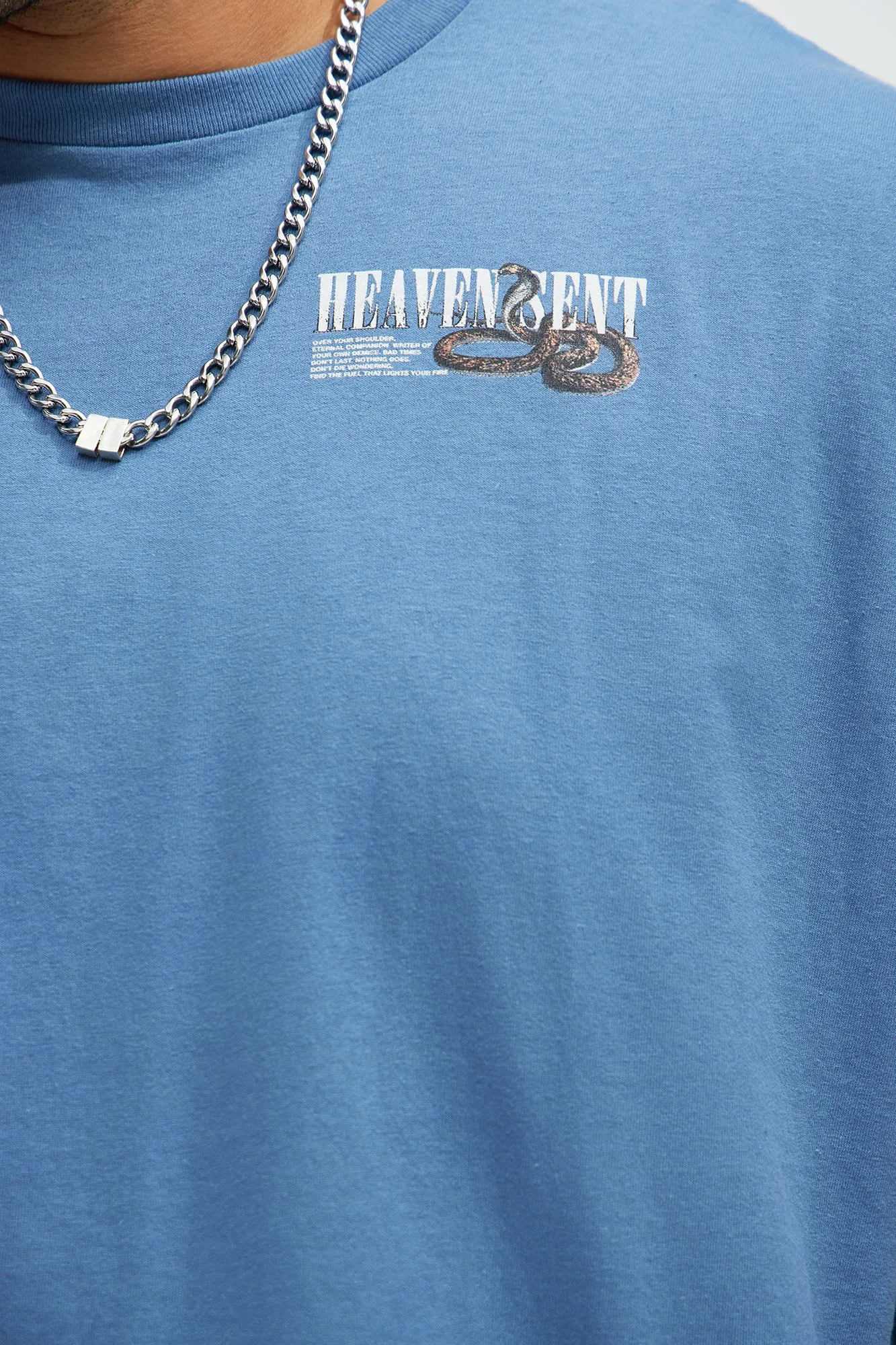 Heaven Meant Sleeveless Tee - Slate Blue