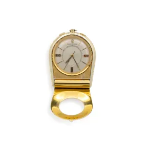 Jaeger Lecoultre Memovox Gold Plated Travel Alarm Pocket Watch