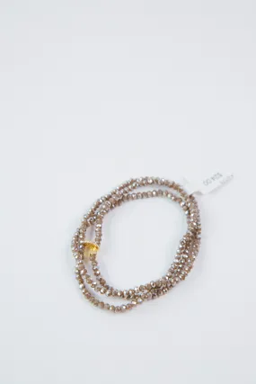 Julie Mini Stretch Bracelet, Taupe