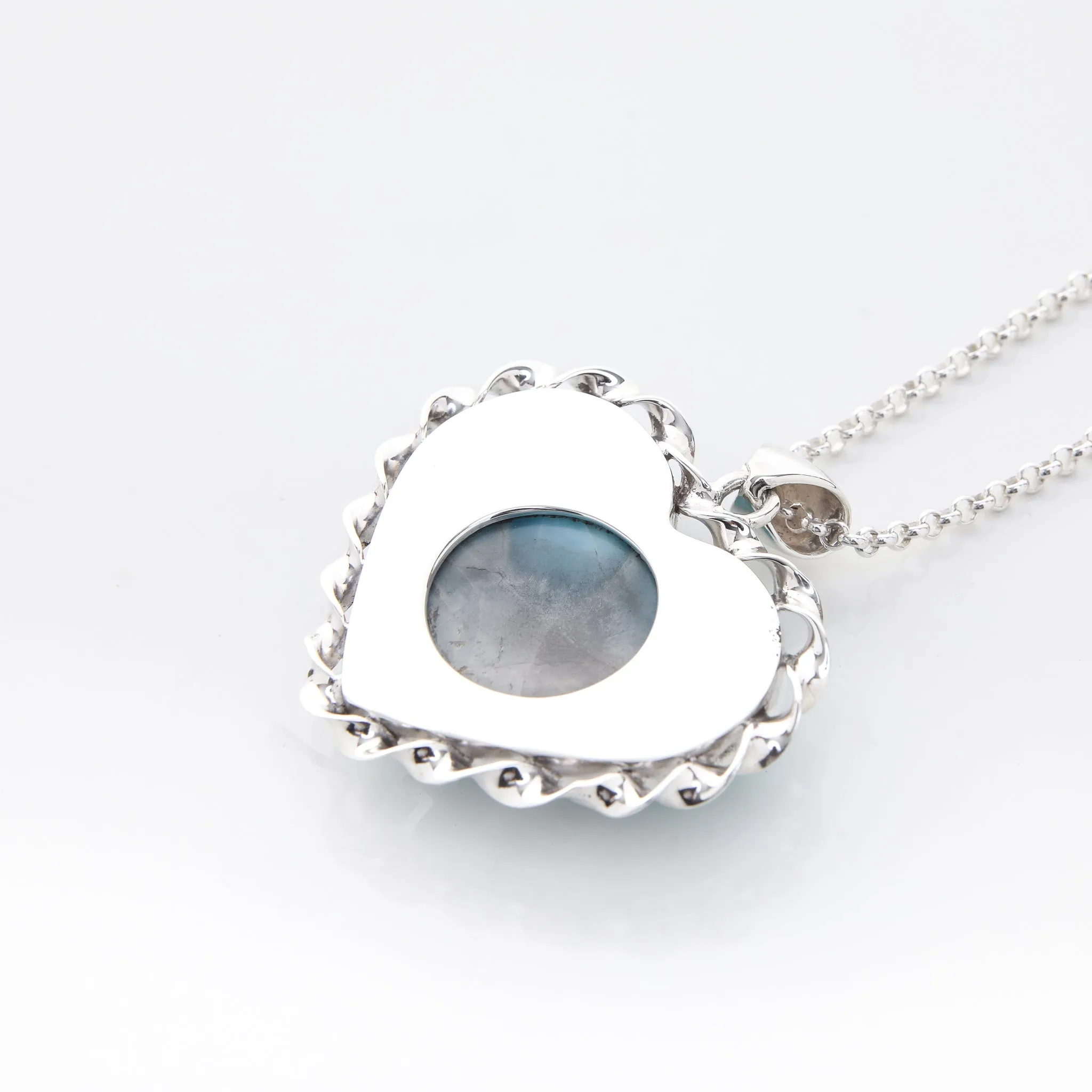 Larimar Heart Pendant Olivia