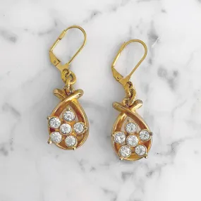 LIANNE vintage gold crystal earrings