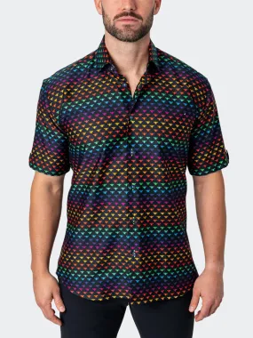 Maceoo Stretch Short-Sleeve Shirt | Galileo Beerainbow Black