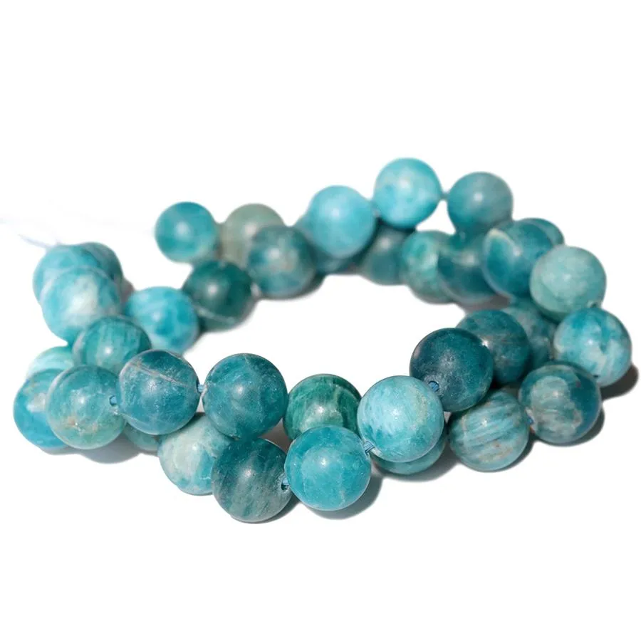 MATTE Blue Apatite 10mm A Grade Round - 15-16 Inch