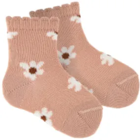 Merino wool-blend floral socks make up