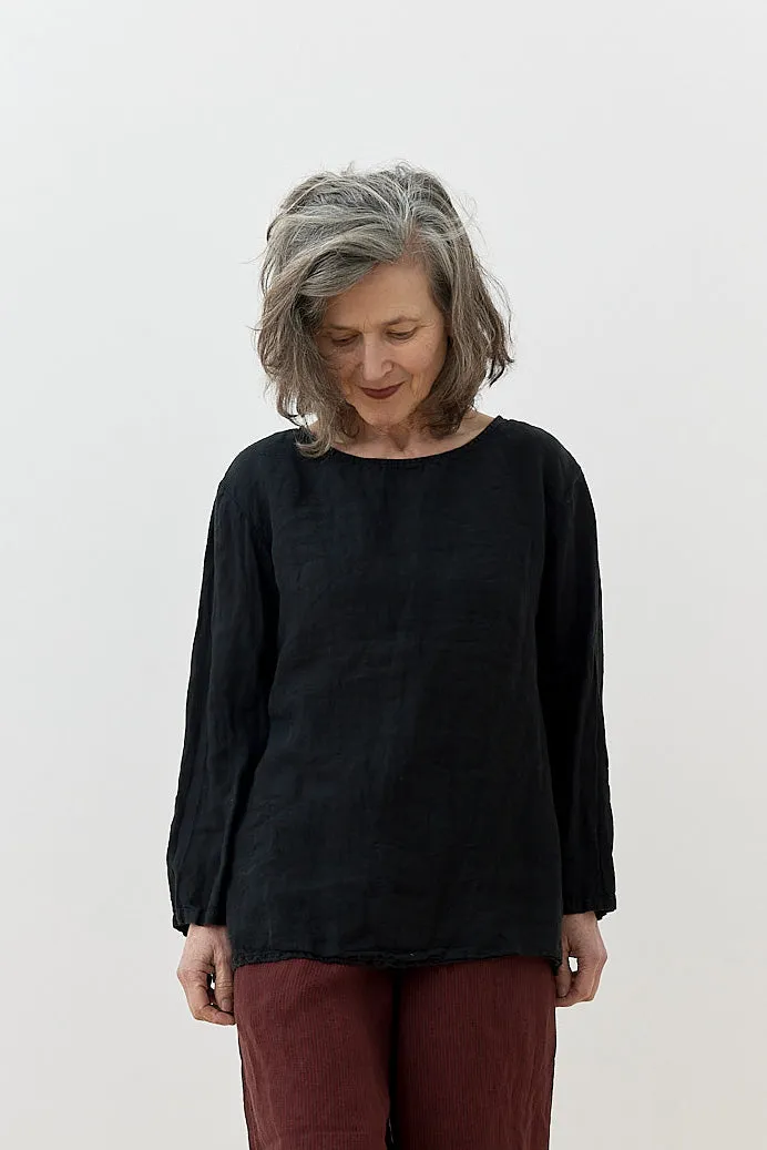 Metta - Jade Simple Linen Top