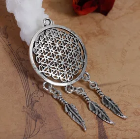 Native American Flower of Life Charm Pendant