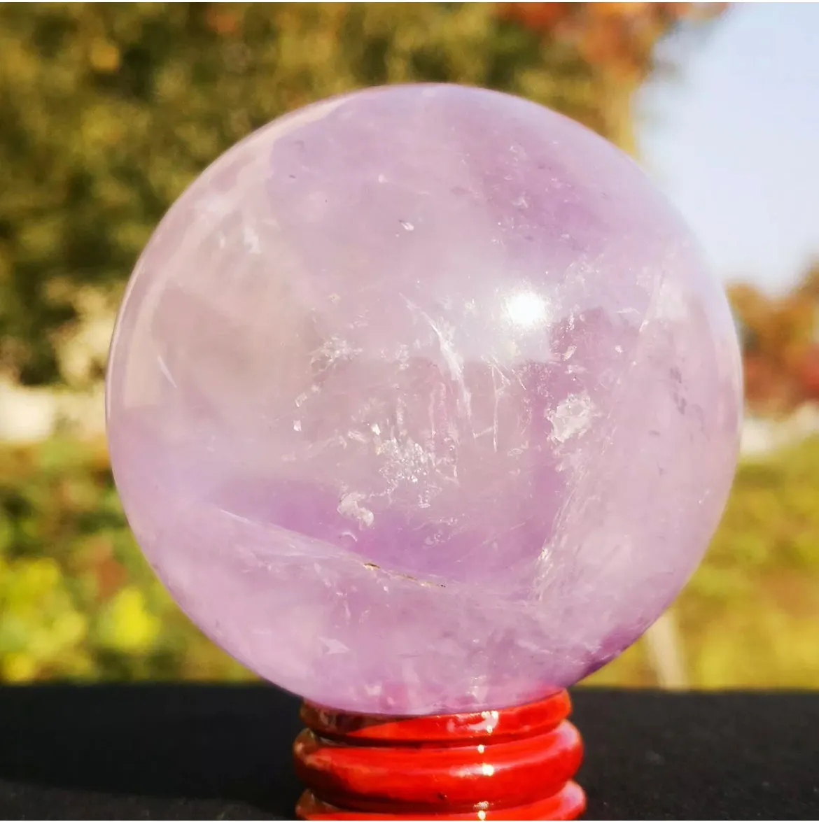 Natural  genuine Amethyst gemstone Sphere