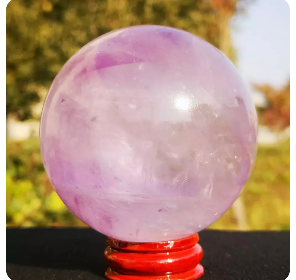 Natural  genuine Amethyst gemstone Sphere