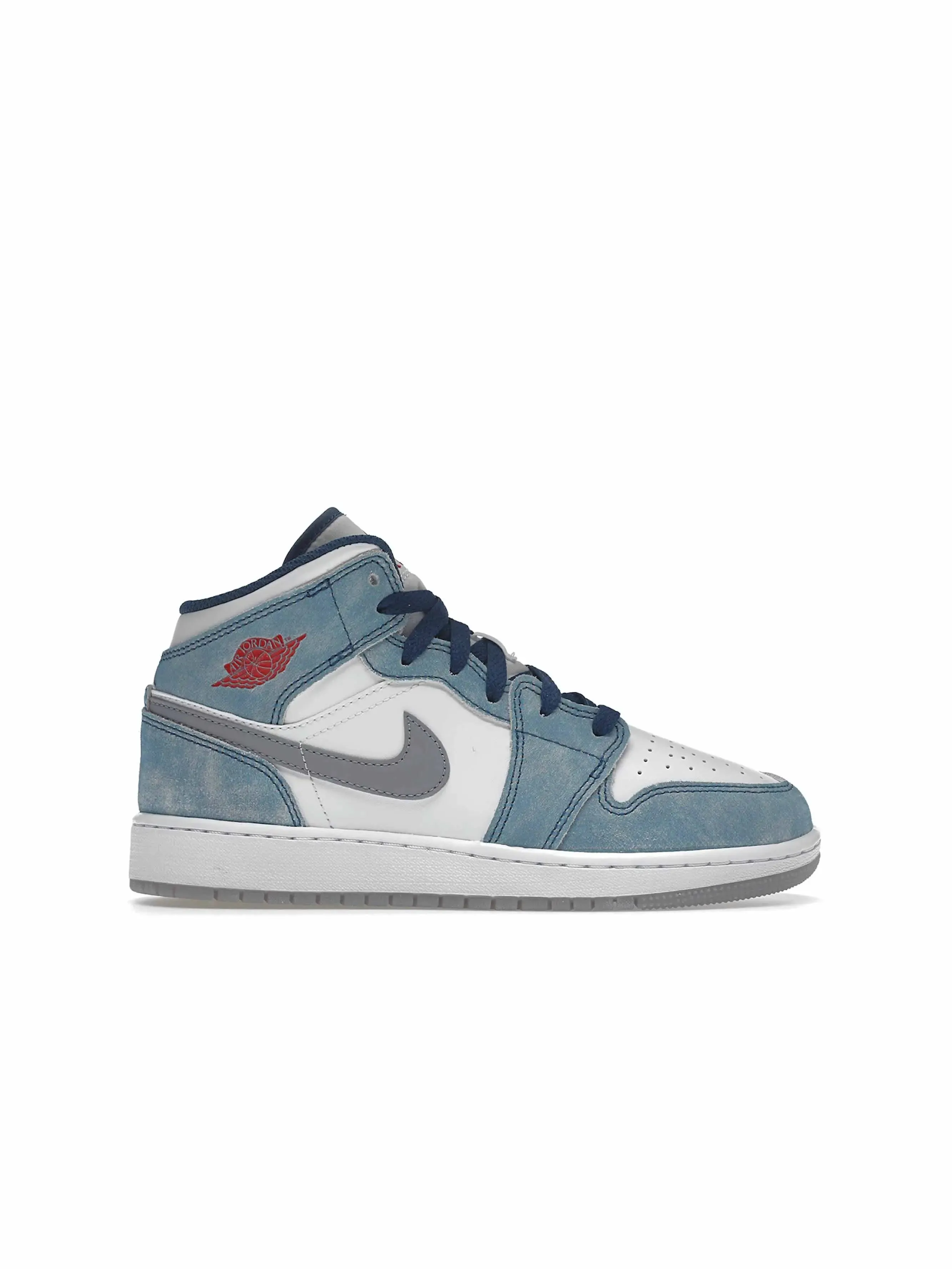 Nike Air Jordan 1 Mid French Blue Fire Red (GS)