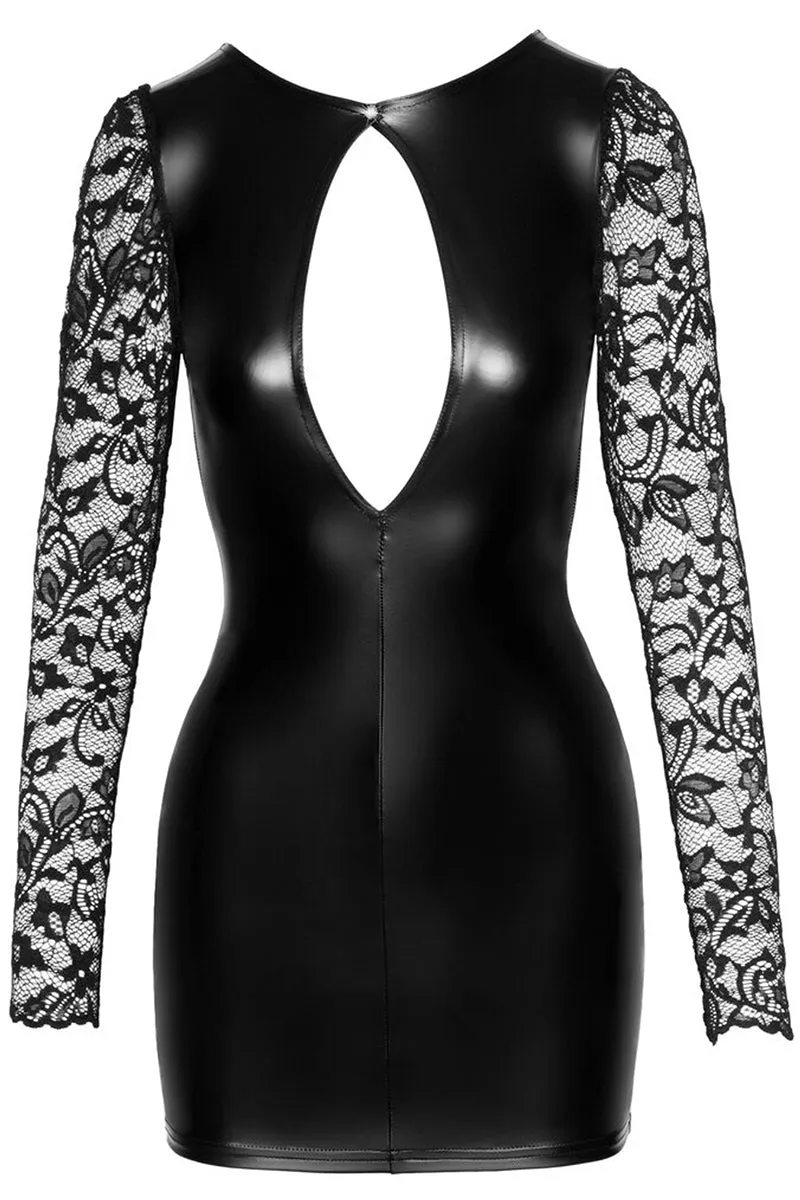 Noir Handmade Short Powerwetlook Dress