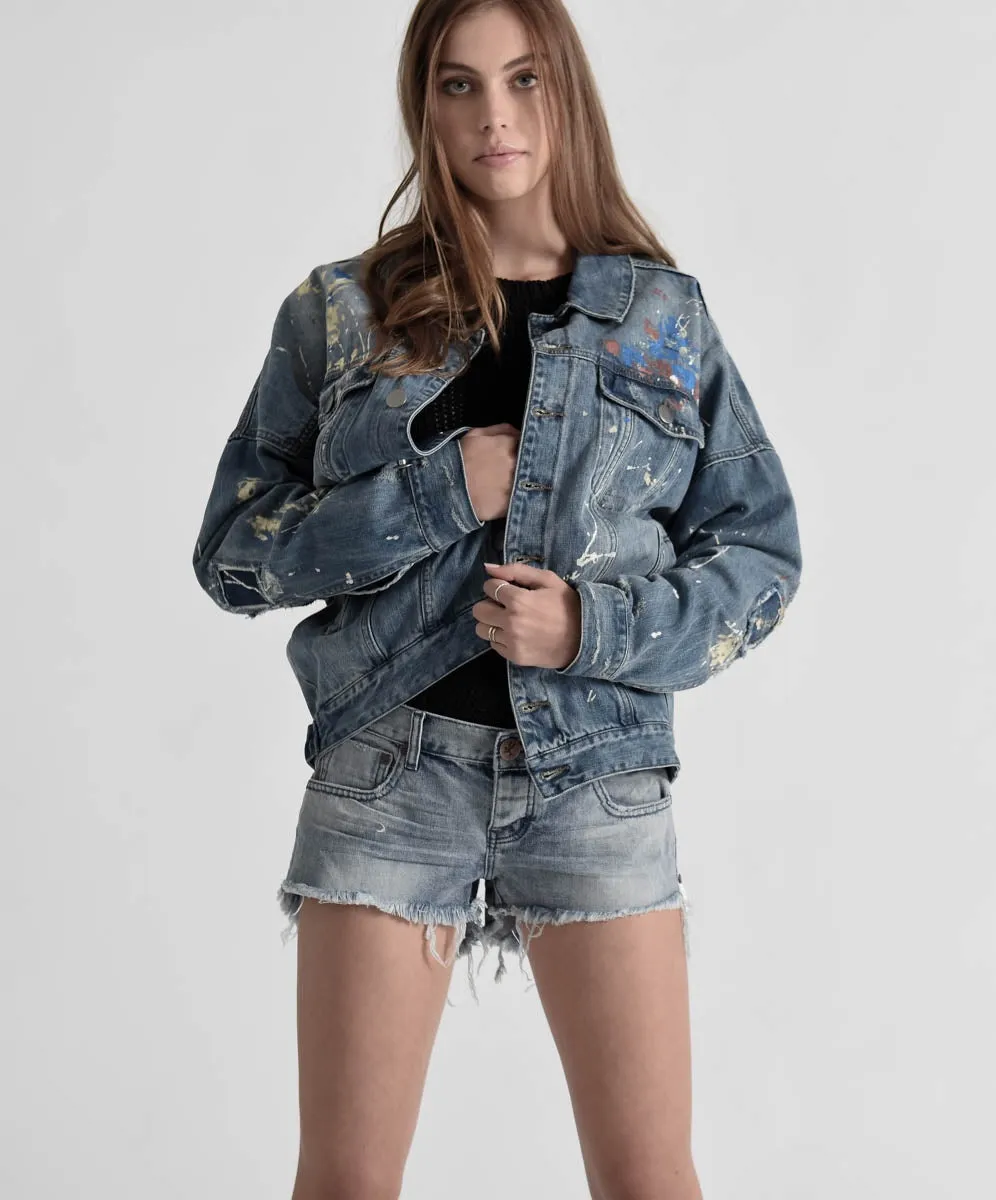 One Teaspoon Rocky Bonitas Low Waist Denim Shorts