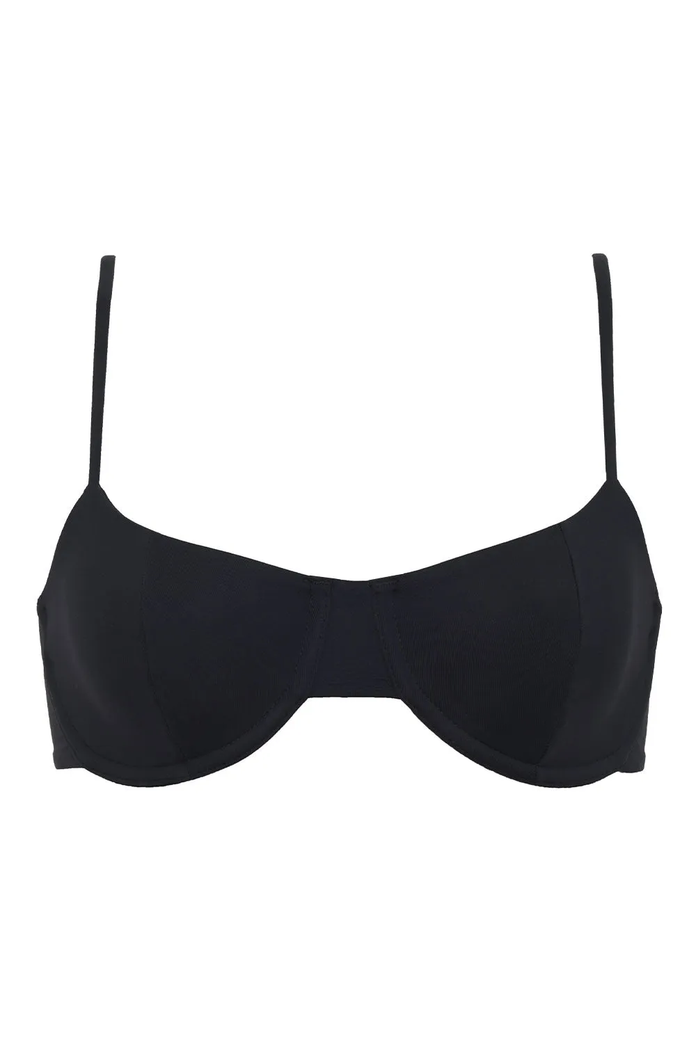 Pam Underwire Bikini Top - Black