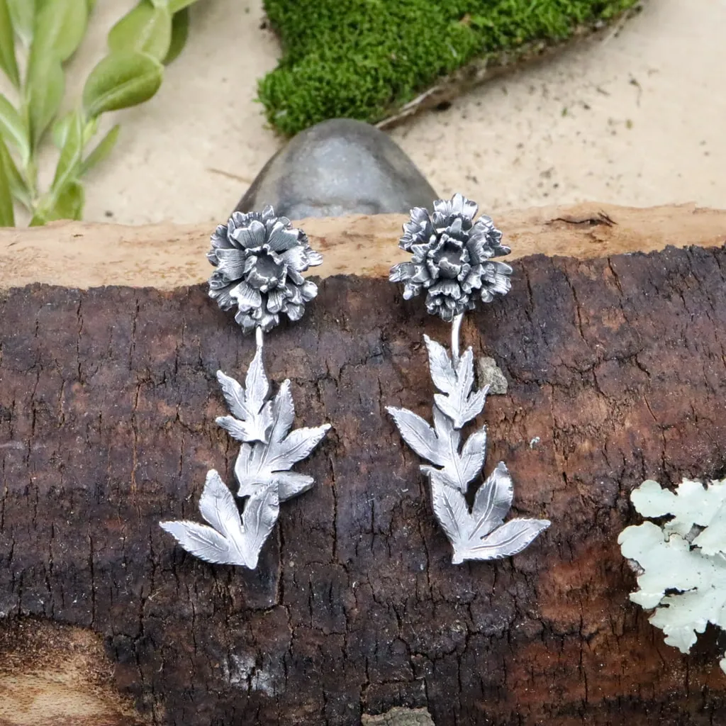 Peony Stem Earrings