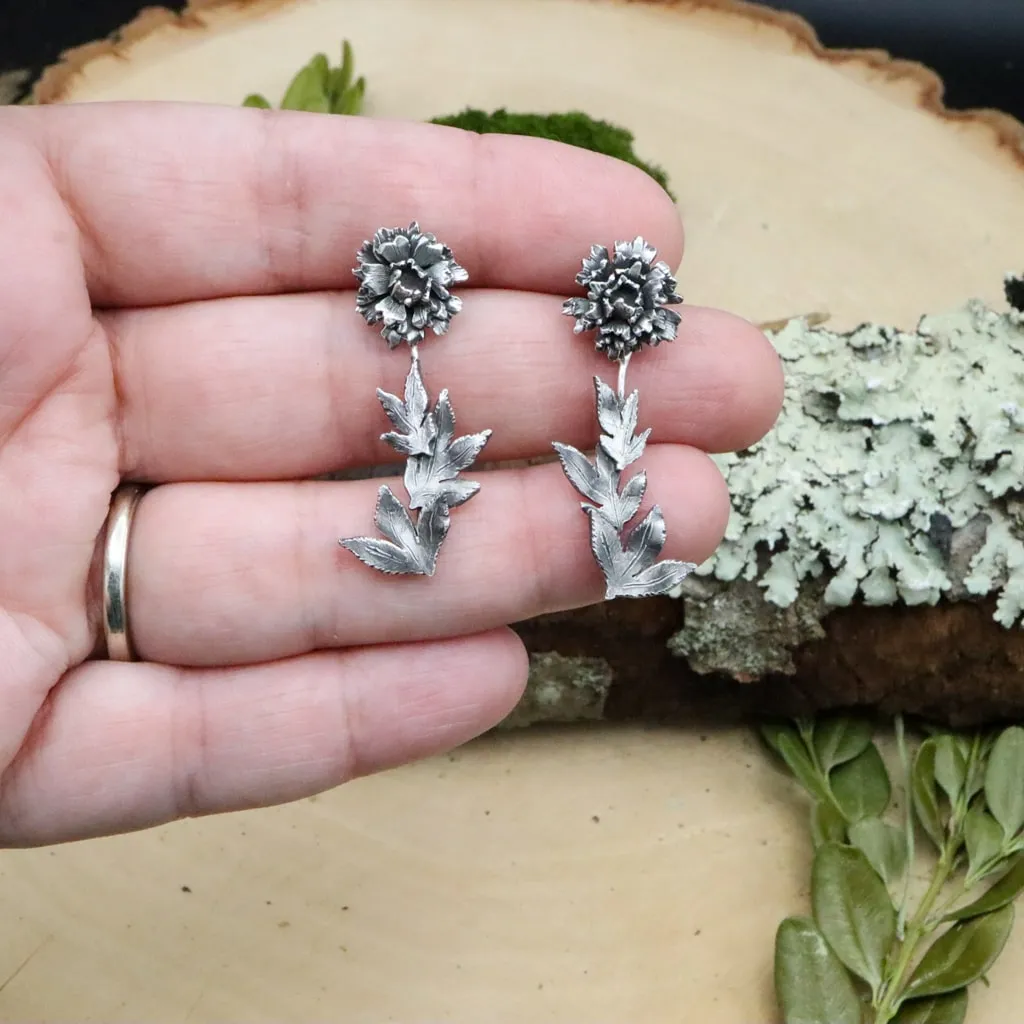 Peony Stem Earrings