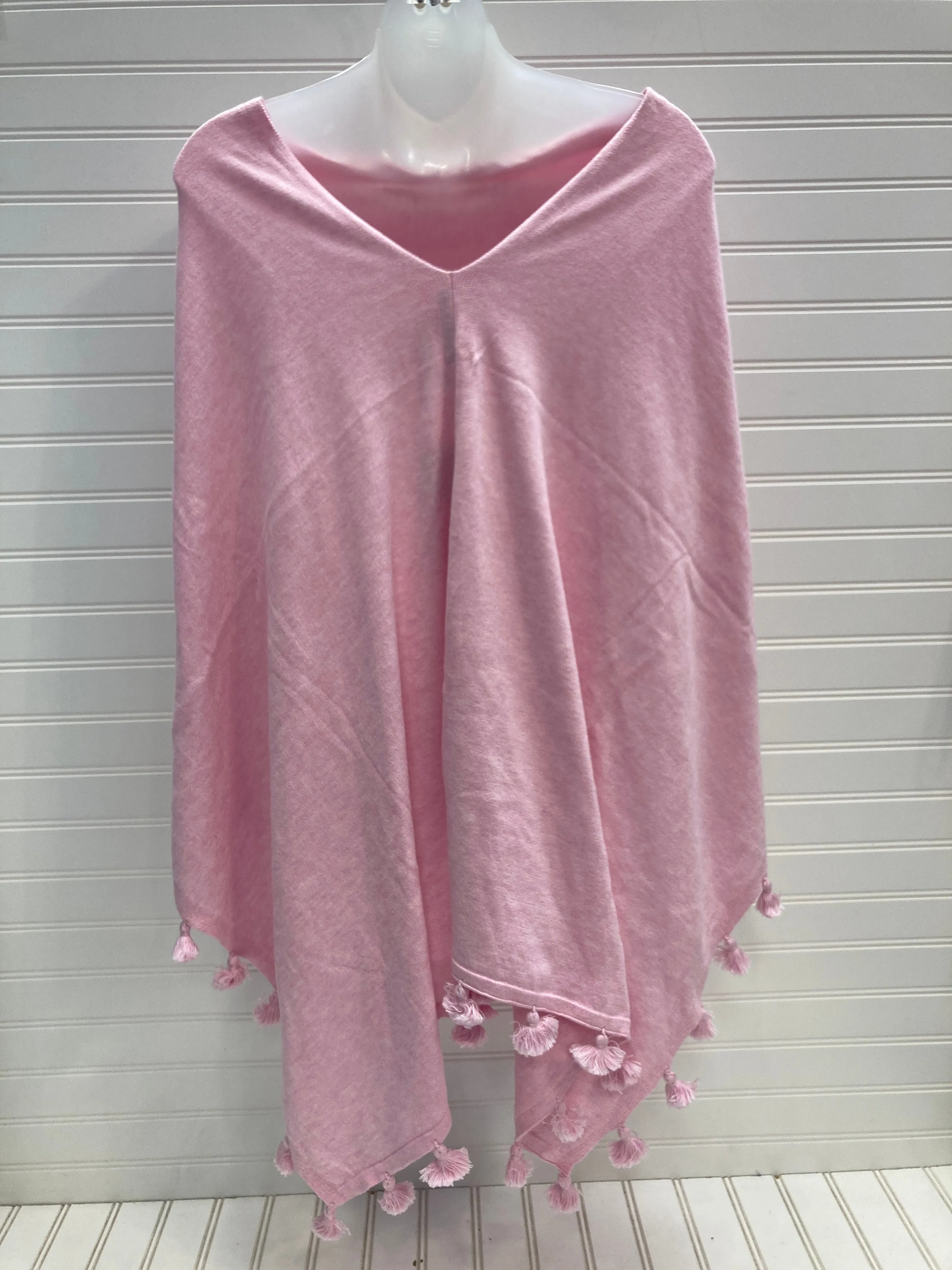 Poncho By Caroline Grace In Pink, Size: Onesize