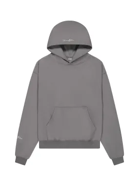 Prior Embroidery Logo Oversized Hoodie Slate