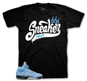 Retro 5 University Blue Shirt - St Crown - Black