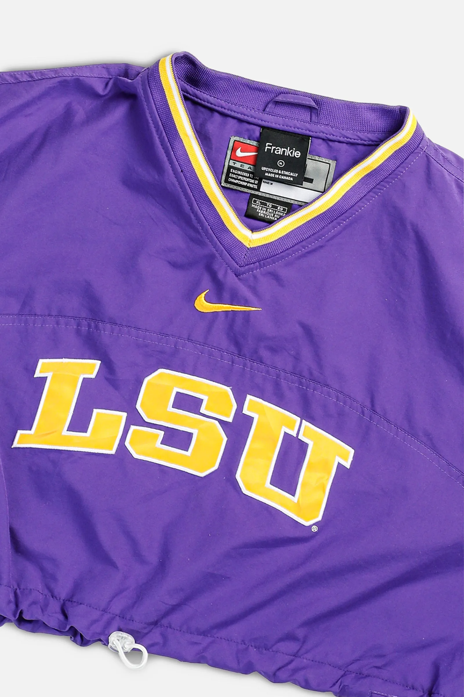 Rework Nike Crop LSU Pullover Windbreaker - XL